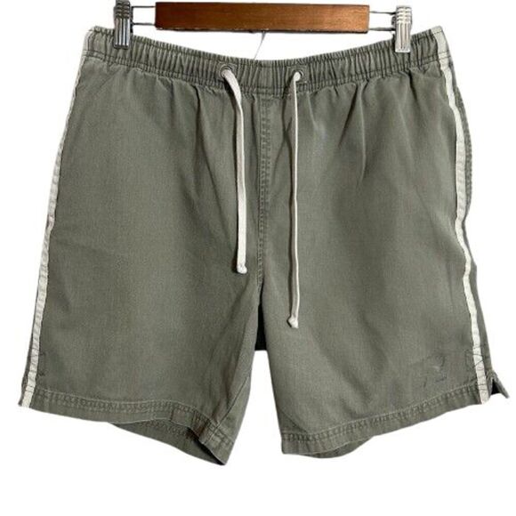 VTG Y2K OP Ocean Pacific Mens Shorts S Green Pull On Drawstring Stripe Skate - Picture 1 of 5